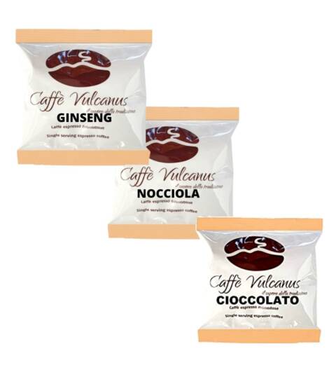 Mix degustazione 60 cialde - Ginseng, Nocciola e Cioccolato