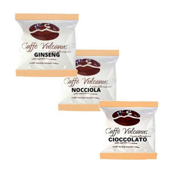 Mix degustazione 60 cialde - Ginseng, Nocciola e Cioccolato