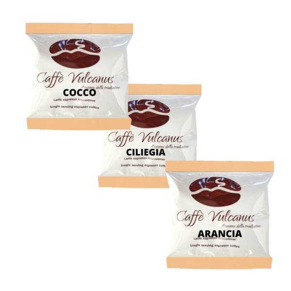 Mix degustazione 60 cialde - Cocco, Ciliegia e Arancia