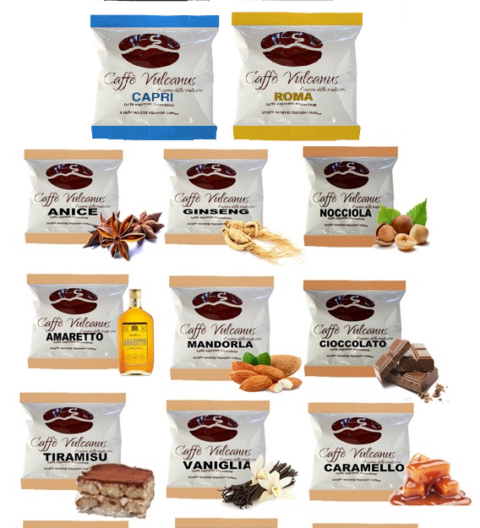 Mix degustazione 240 cialde: 4 miscele + 12 gusti aromatizzati